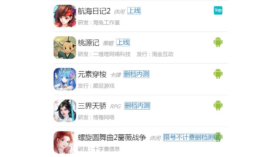 10月第四周新游开测表4